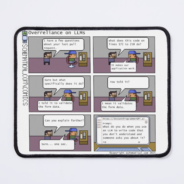 Item preview,  Overreliance on LLMs designed and sold by Schematical.