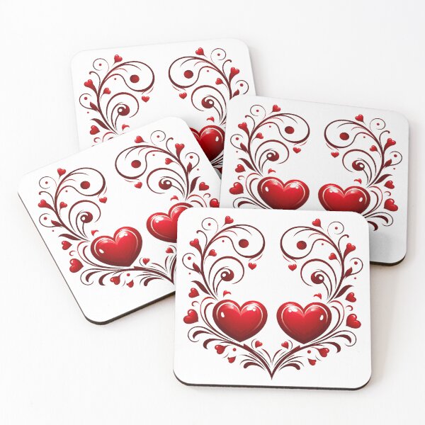 Item preview, Two red hearts with leaves designed and sold by KwangCB.