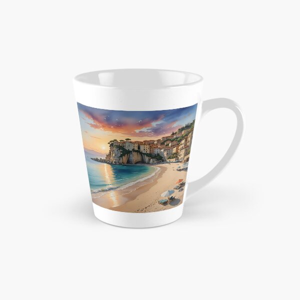Item preview, Spiaggia di Tropea: Sunset over Calabria’s Golden Shores designed and sold by LSVart.