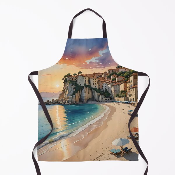 Item preview, Spiaggia di Tropea: Sunset over Calabria’s Golden Shores designed and sold by LSVart.