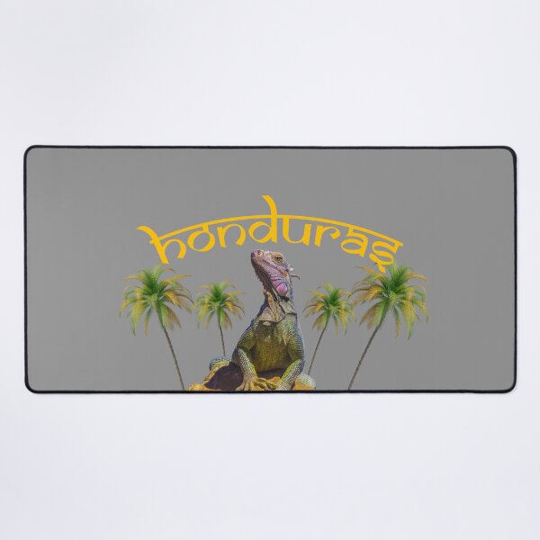 Item preview, Honduras text with an iguana sitting on rocks design, perfect for stickers, T-shirts, bed sheets, phone cases, covers, and more unique and vibrant creations! designed and sold by BhadrarjunaArts.