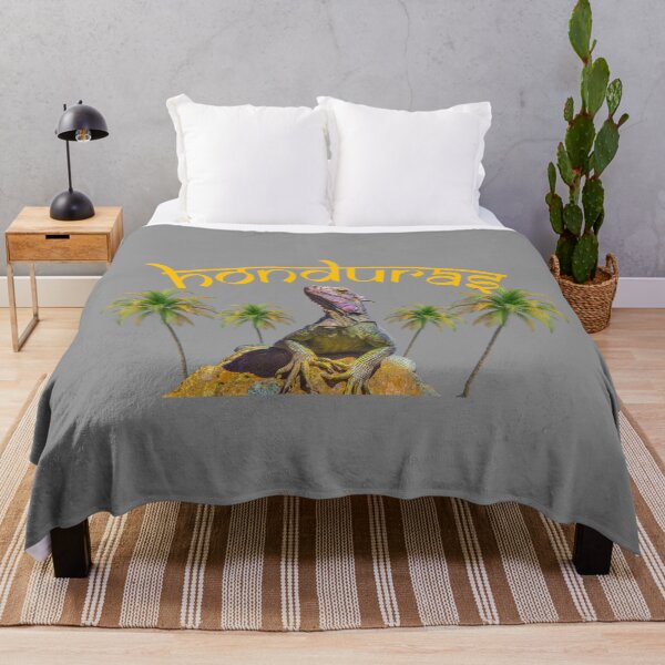 Item preview, Honduras text with an iguana sitting on rocks design, perfect for stickers, T-shirts, bed sheets, phone cases, covers, and more unique and vibrant creations! designed and sold by BhadrarjunaArts.