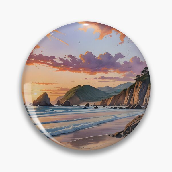 Item preview, Praia da Joaquina: Golden Sands and Dramatic Rock Formations at Sunset designed and sold by LSVart.