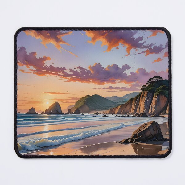 Item preview, Praia da Joaquina: Golden Sands and Dramatic Rock Formations at Sunset designed and sold by LSVart.