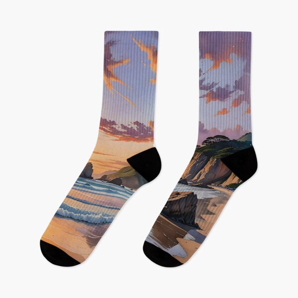 Item preview, Praia da Joaquina: Golden Sands and Dramatic Rock Formations at Sunset designed and sold by LSVart.
