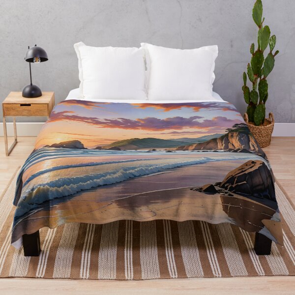 Item preview, Praia da Joaquina: Golden Sands and Dramatic Rock Formations at Sunset designed and sold by LSVart.