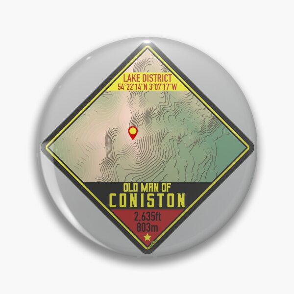 Item preview, Old Man of Coniston Lake District Hiking Cumbria Sticker T-Shirt 01 designed and sold by OuterShellUK.