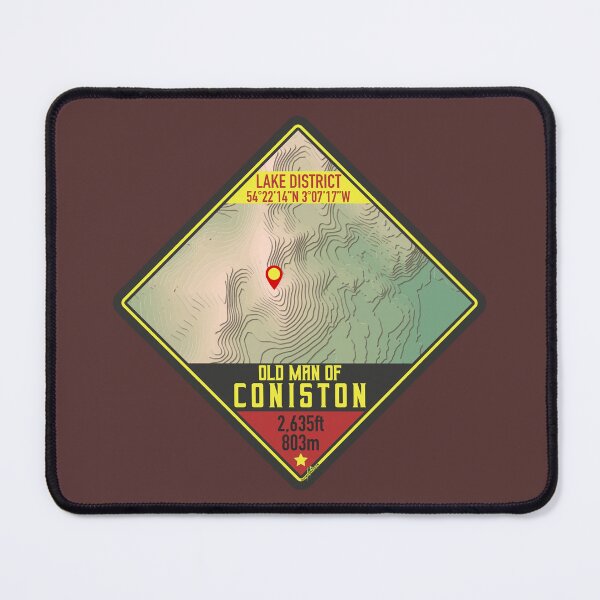 Item preview, Old Man of Coniston Lake District Hiking Cumbria Sticker T-Shirt 01 designed and sold by OuterShellUK.