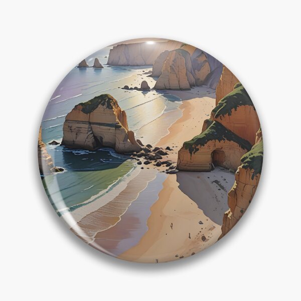 Item preview, Praia de Odeceixe: Sunset Over Golden Sands and Dramatic Cliffs designed and sold by LSVart.