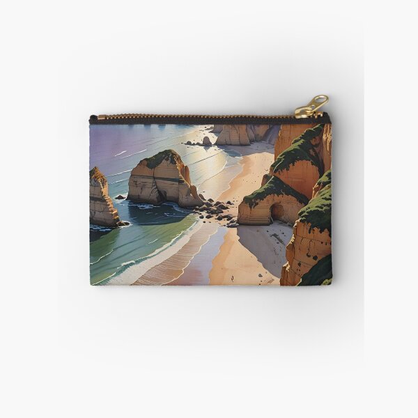 Item preview, Praia de Odeceixe: Sunset Over Golden Sands and Dramatic Cliffs designed and sold by LSVart.
