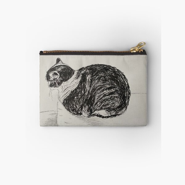 Item preview, Black and white Cat relaxing drawing designed and sold by Bekiwool.