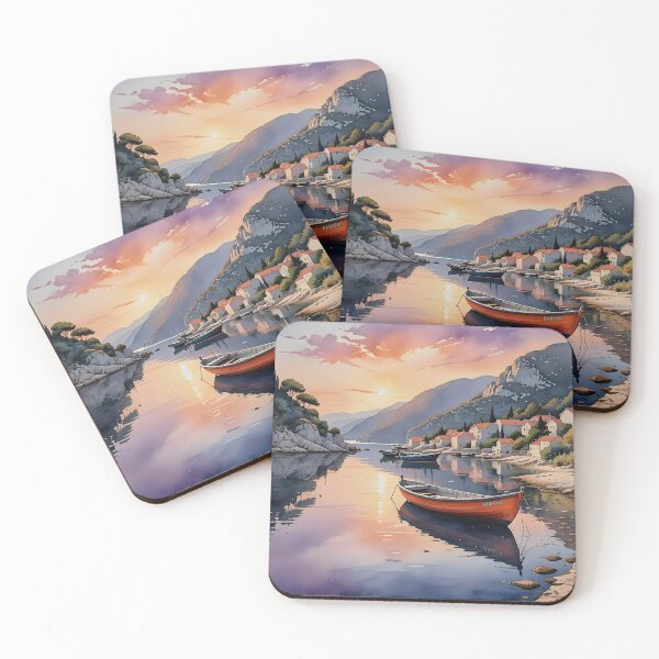 Item preview, Uvala Duboka: Sunset Serenity on Croatia's Pelješac Peninsula designed and sold by LSVart.