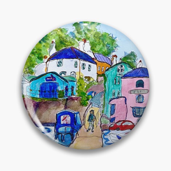 Item preview, Dittisham in Devon naive painting designed and sold by Bekiwool.