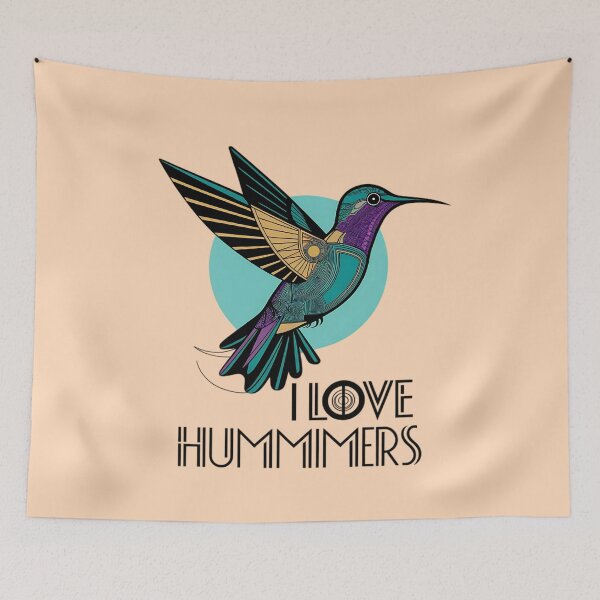Item preview, Art Deco: Dynamic Hummingbird in Flight designed and sold by TeeGrit.