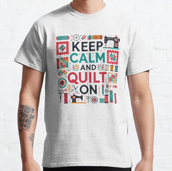 Item preview, "Keep Calm and Quilt On" Fun Quilting Design designed and sold by Shannerella.