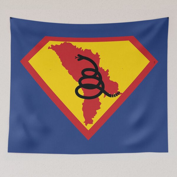 Item preview, MOLDOVA SHIELD - Freedom Is The Superpower - Modern Gadsden Snake Flag - Dont Tread On Me SUPERHERO design designed and sold by pelagio.