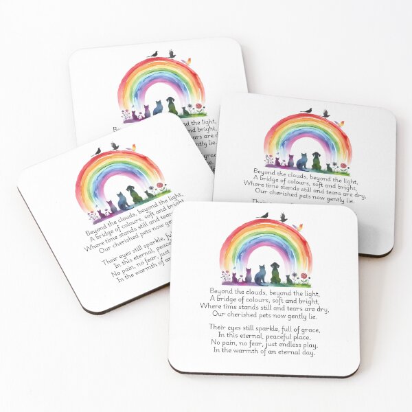 Item preview, Rainbow Watercolour Pet Bridge to Heaven Poem designed and sold by MoonMonkeyNbear.