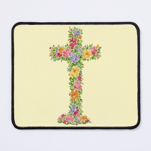 Item preview, Flower Cross Easter Watercolor designed and sold by Magnolia Valley Art.