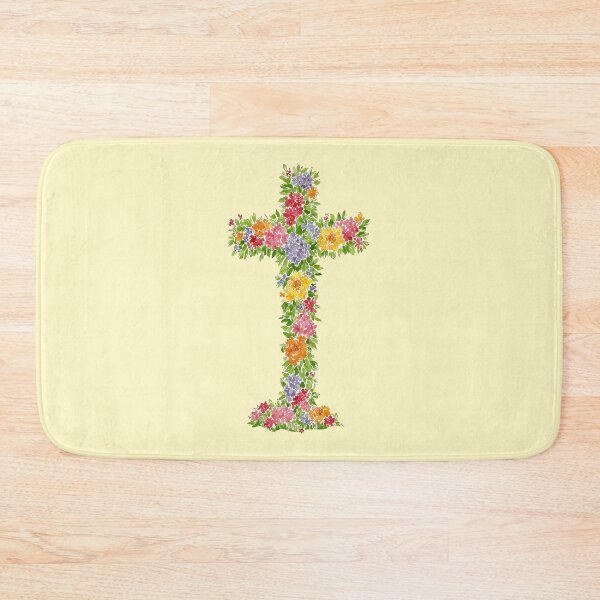 Item preview, Flower Cross Easter Watercolor designed and sold by Magnolia Valley Art.
