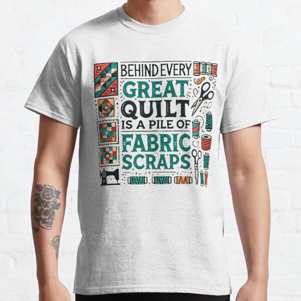 Item preview, "Behind Every Great Quilt" Fun Quilting Typography Design designed and sold by Shannerella.
