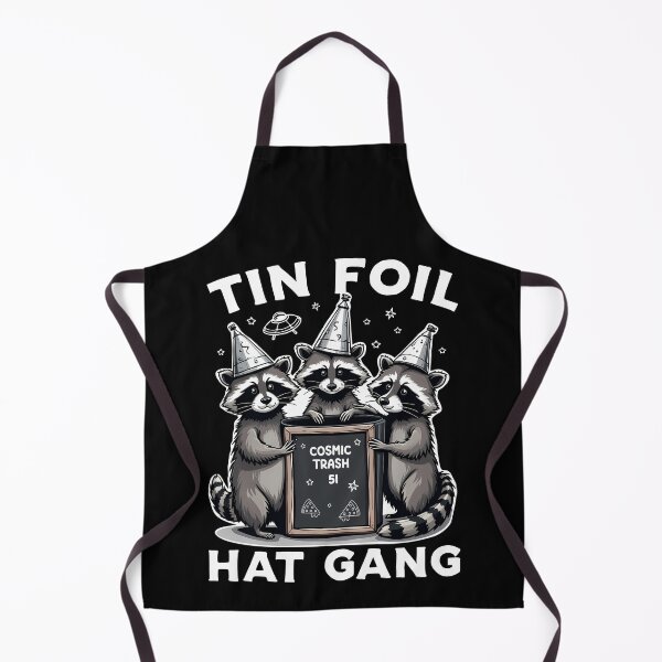 Item preview, Tin Foil Hat Gang Raccoons Funny UFO Conspiracy designed and sold by Designer-Girl.