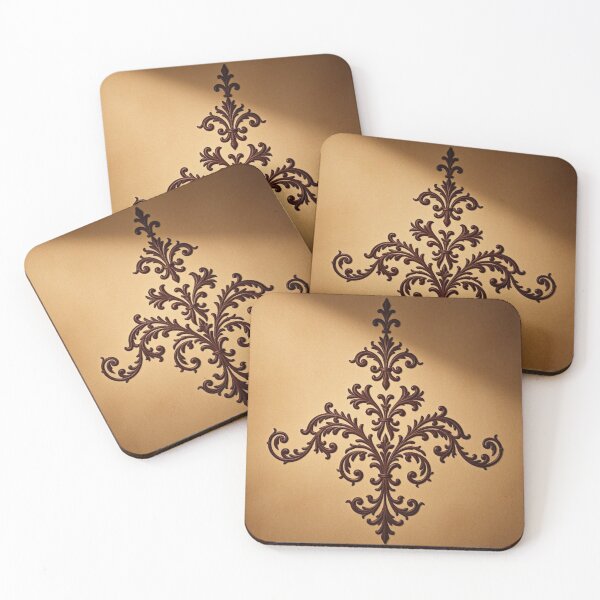 Item preview, Gold & Caramel Ombre Damask designed and sold by DesignsByPrnces.