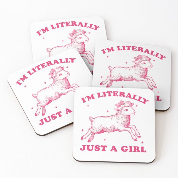 Item preview, I'm Literally Just A Girl Vintage Style Sweatshirt, Funny Gifts, Girly Shirt, Girly Gifts Pink, Funny y2k meme shirt, Funny Sheep Meme designed and sold by Rosqzz.