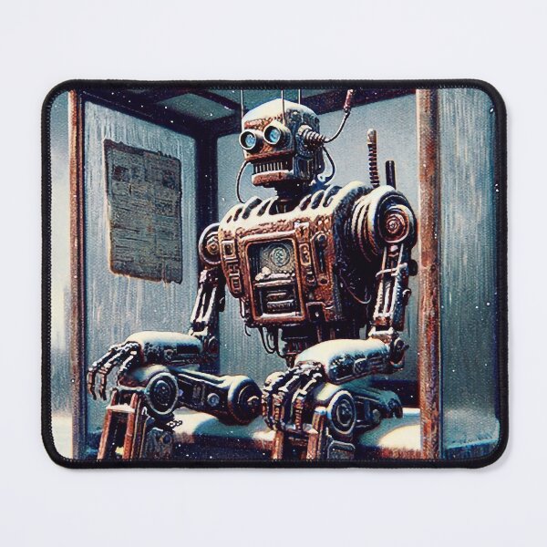 Item preview, Postapocalyptic robot at the bus station designed and sold by M-Y-A-R-T-.