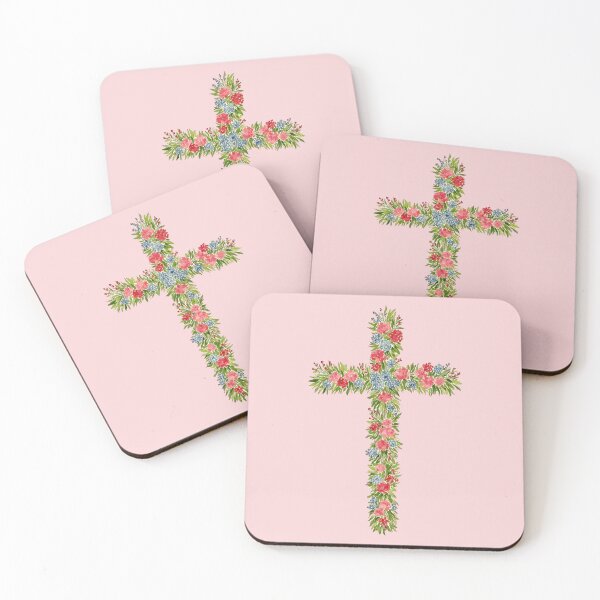 Item preview, Flower Cross Easter Watercolor 2 designed and sold by Magnolia Valley Art.