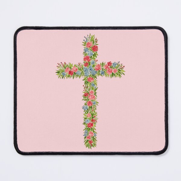 Item preview, Flower Cross Easter Watercolor 2 designed and sold by Magnolia Valley Art.