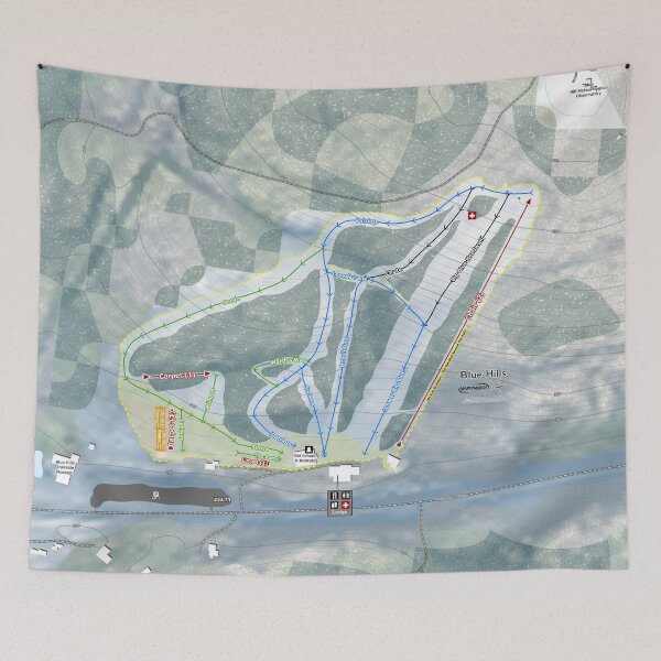 Artikelvorschau, Blue Hills Resort Trail Map entworfen und verkauft von Mapsynergy.