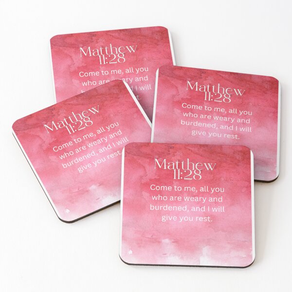 Item preview, Matthew 11:28 Christian Bible Verse Typography designed and sold by Our Bible Journey.