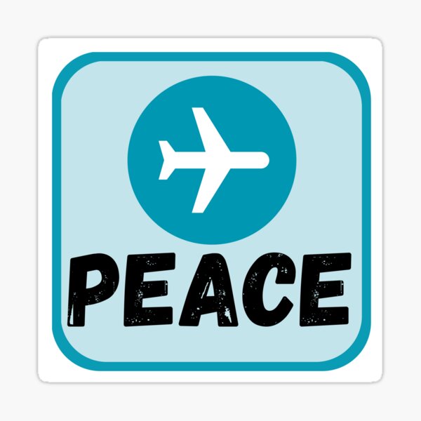 Item preview, Airplane Mode - Peace designed and sold by Crayonjar.