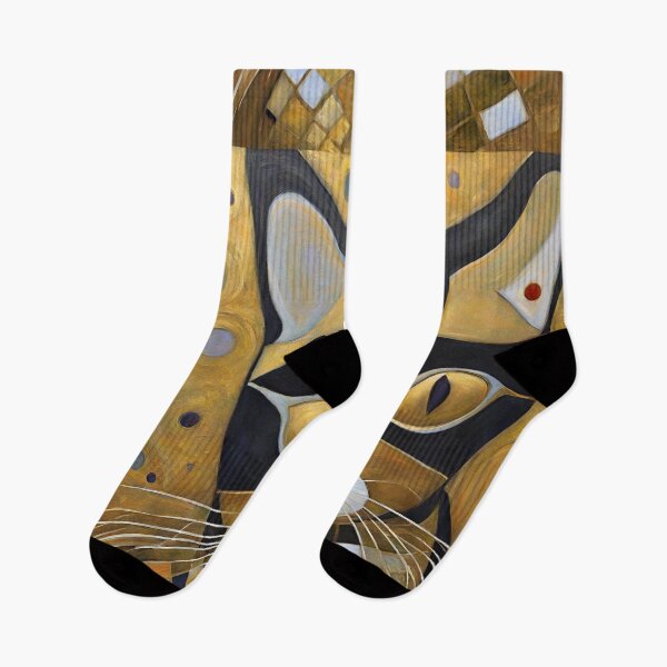 Item preview, Golden Eye: Abstract Cat in Klimt-Inspired Style designed and sold by GlowtalkDesign.