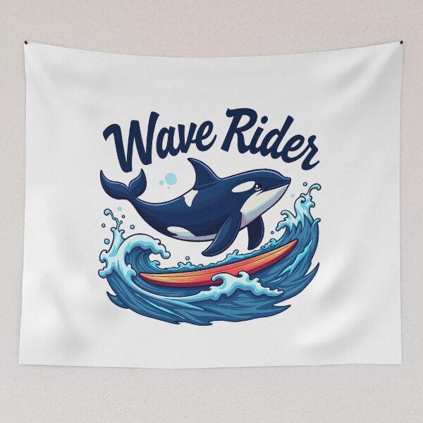 Item preview, Orca Surfing on Waves - Wave Rider designed and sold by Bulwshop.
