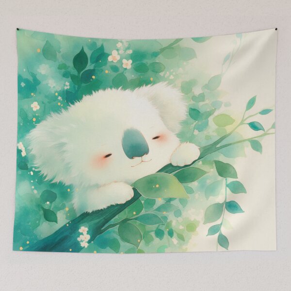 Item preview, Dreamy Koala Among Emerald Leaves designed and sold by AshiraCreations.