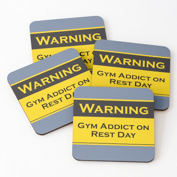 Item preview, GYM Addict On Rest Day | Funny Warning Sign | Decorative Decal designed and sold by Printastic Digital .