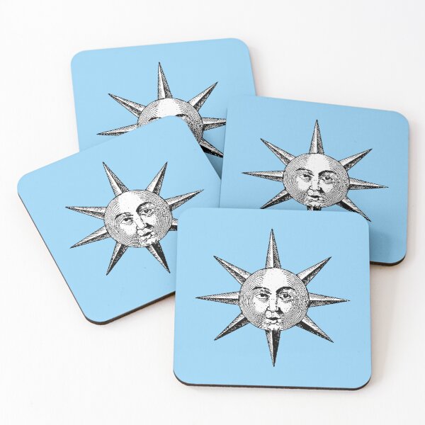 Item preview, Antique Engraved Woodcut Sun Face designed and sold by Pixelchicken.