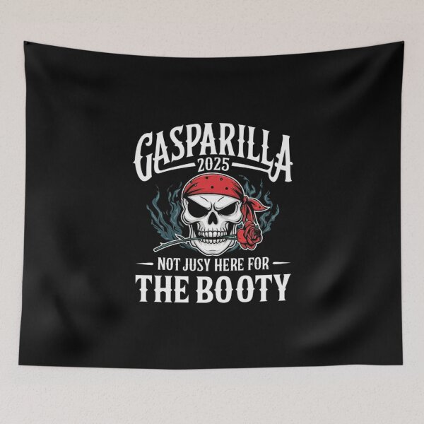 Item preview, Gasparilla 2025 Pirate Festival Skull Art - Not Just Here for the Booty designed and sold by love3617.