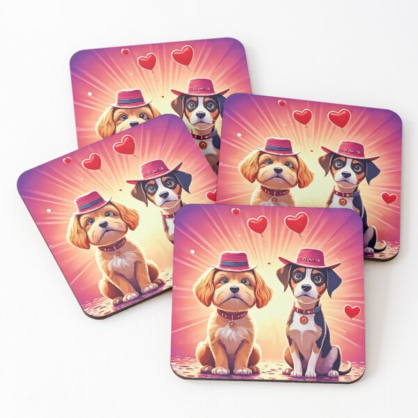 Item preview, Valentine's Day Puppies designed and sold by RedSparkles Designs.