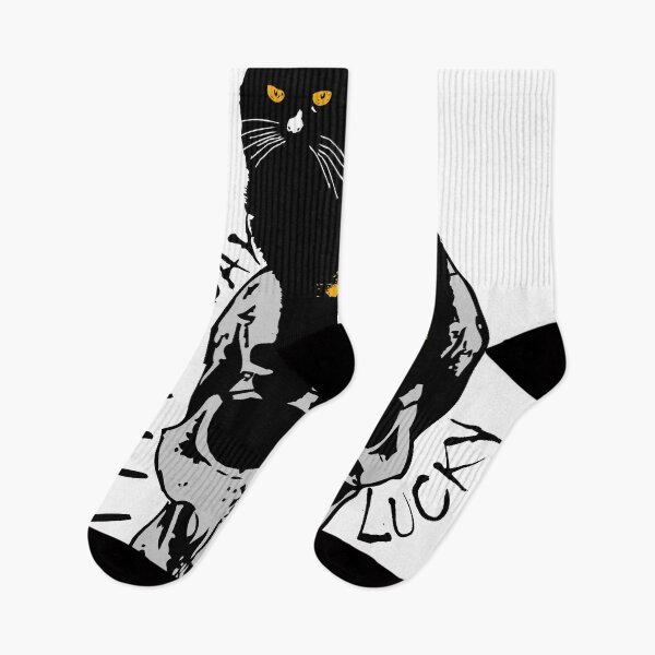 Item preview, skull black cat 13 lucky number tattoo designed and sold by Achille3777.