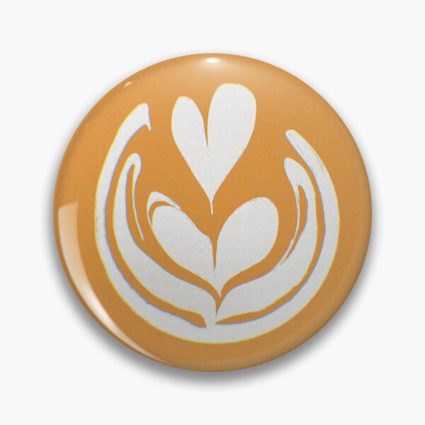 Item preview, Modern Latte Art Heart designed and sold by Skull Fern.