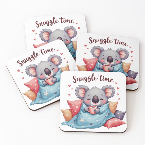 Item preview, Cozy Koala Snuggle Time with Hot Drink designed and sold by Bulwshop.