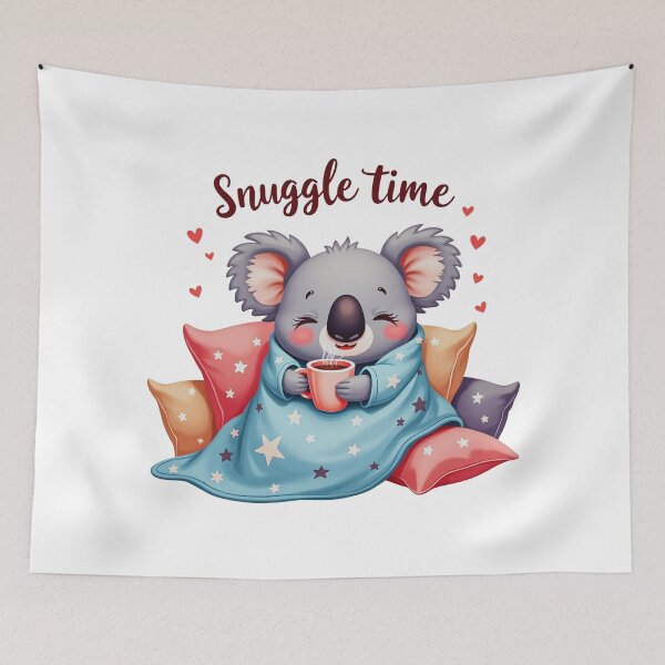 Item preview, Cozy Koala Snuggle Time with Hot Drink designed and sold by Bulwshop.