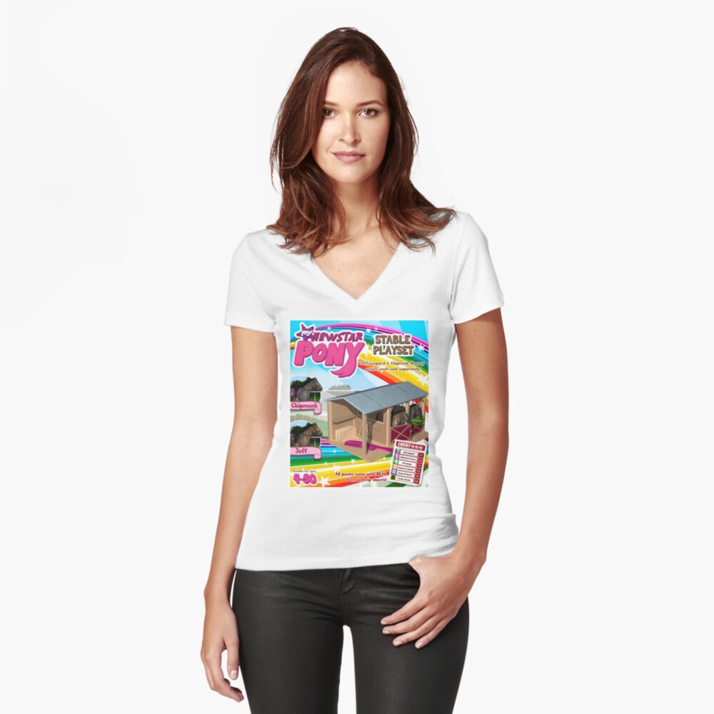 Item preview, Fitted V-Neck T-Shirt designed and sold by NewStarGames.