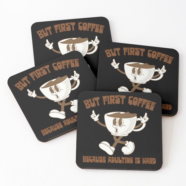 Item preview, But First Coffee, Because Adulting is Hard designed and sold by FaeryNuff.