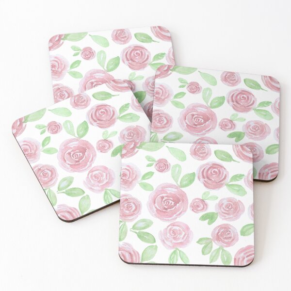 Item preview, Pink rose seamless pattern watercolor printable design designed and sold by InaDim.