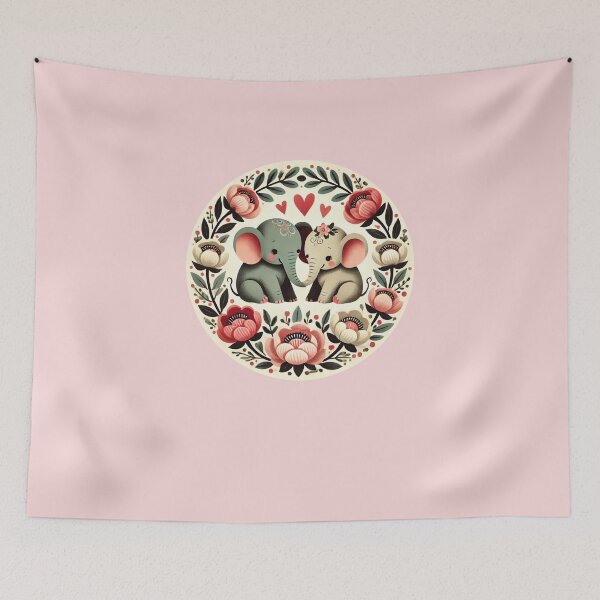 Item preview, Valentines Day Elephants designed and sold by FrictionMaxxing.