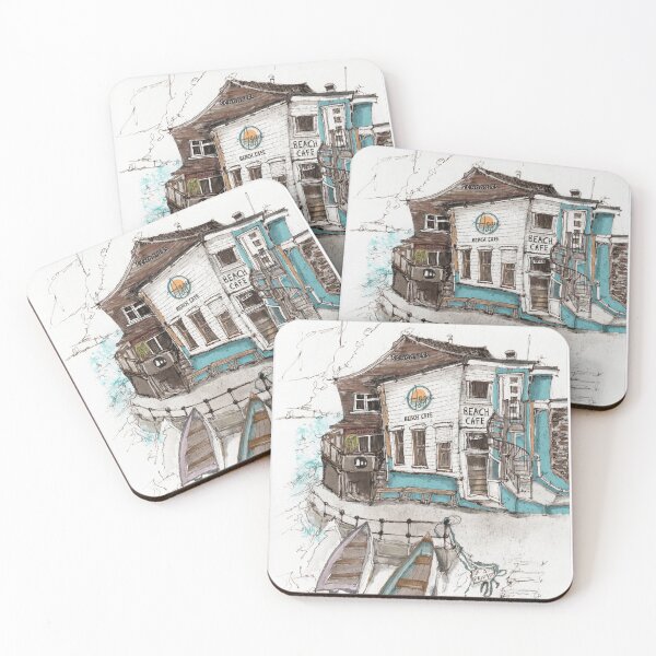 Item preview, Aggie Beach Cafe, St Agnes, Cornwall Print  designed and sold by MelissaJamesIll.