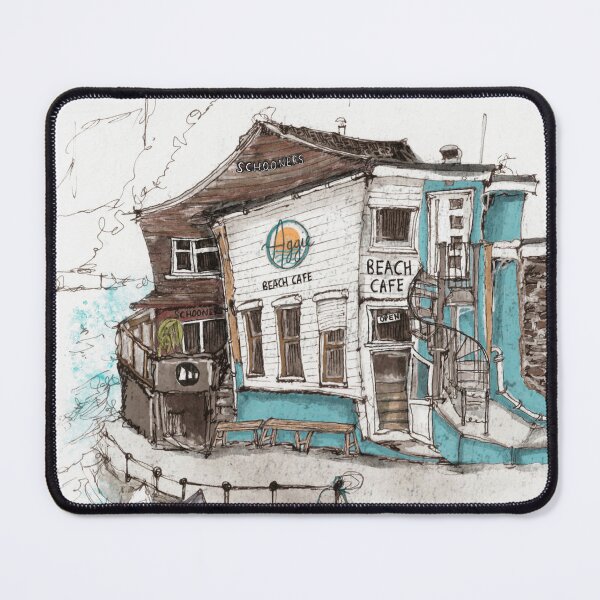 Item preview, Aggie Beach Cafe, St Agnes, Cornwall Print designed and sold by MelissaJamesIll.